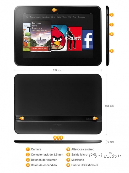 Image 3 Tablet Amazon Kindle Fire HD 8.9